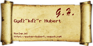 Gyökér Hubert névjegykártya
